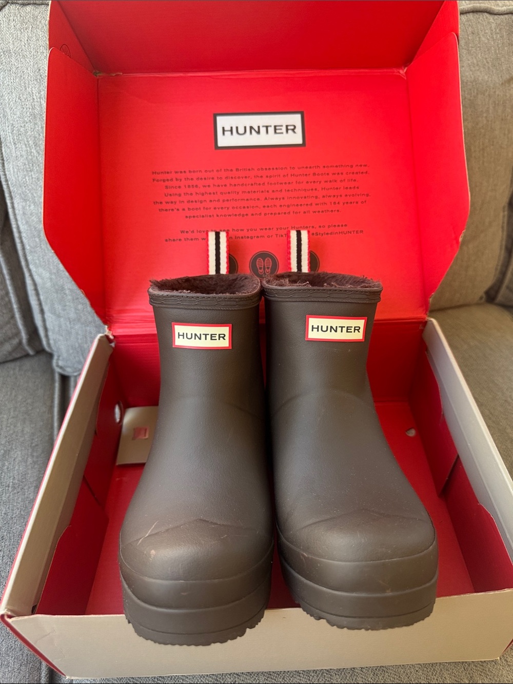 Hunter Women's Short Waterproof Winter Boots — Brown - Picture 2 of 7